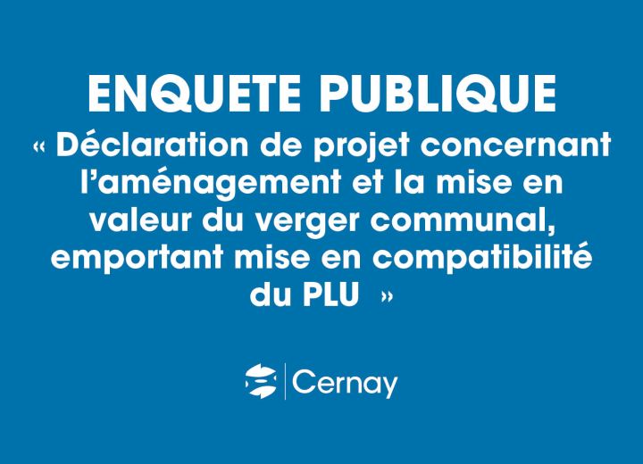 AVIS D'ENQUETE PUBLIQUE - VERGER COMMUNAL