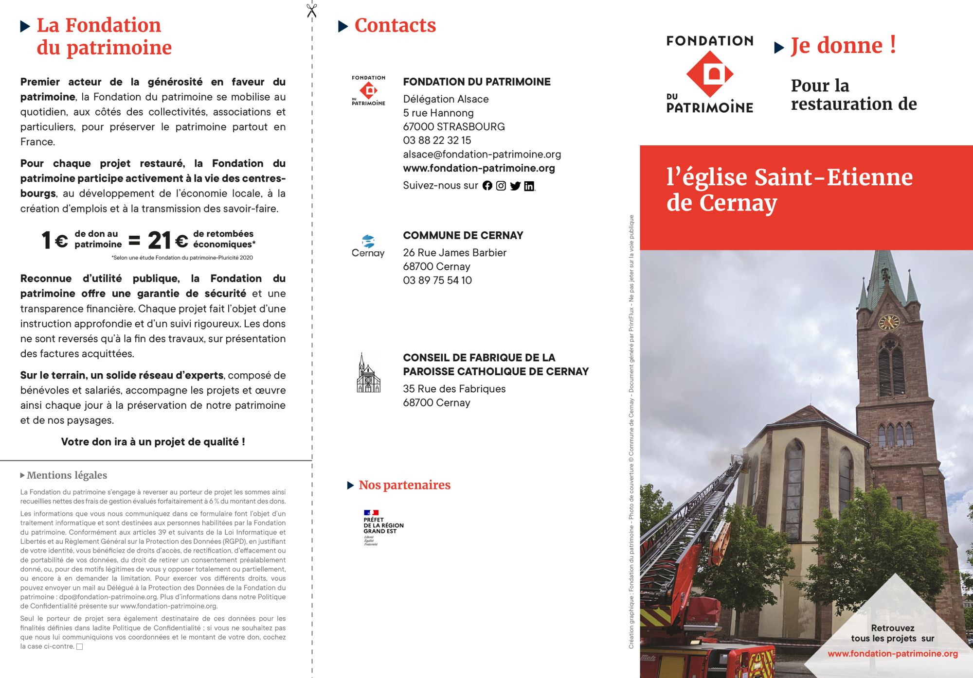 Dépliant appel aux dons église St Etienne Cernay - Fondation du patrimoine 1 Dépliant appel aux dons église St Etienne Cernay - Fondation du patrimoine 1