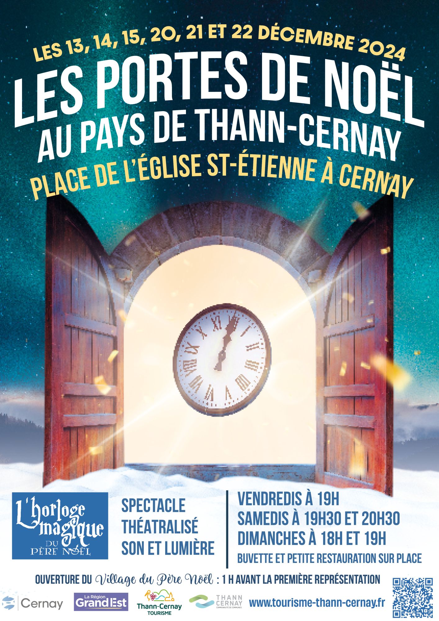 Le ville du Père Noël et le spectacle l'Horloge magique du Père Noël - décembre 2024 à Cernay