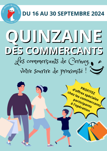 Affiche - Quinzaine des commerçants - Cernay - 2024