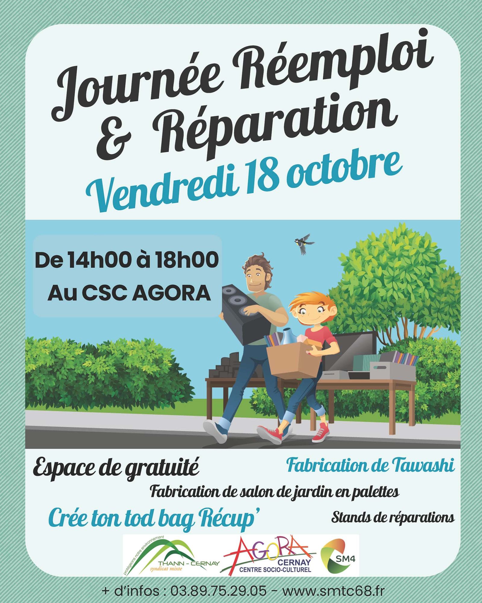 Journée réemploi et répartion du SMTC le 18 octobre à Agora