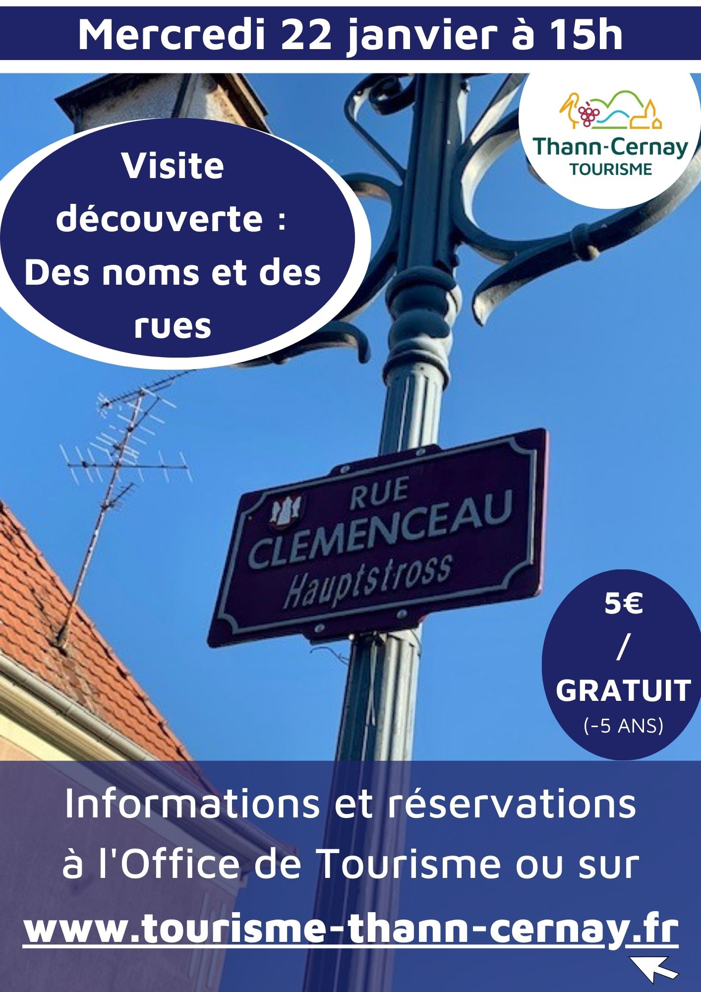 Visite découverte : des noms et des rues - office du tourisme de thann-cernay - le 22-01-25 à 15h