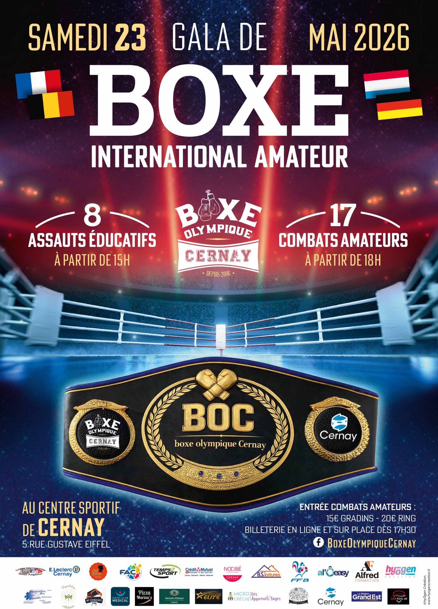 On y voit un ring de boxe.