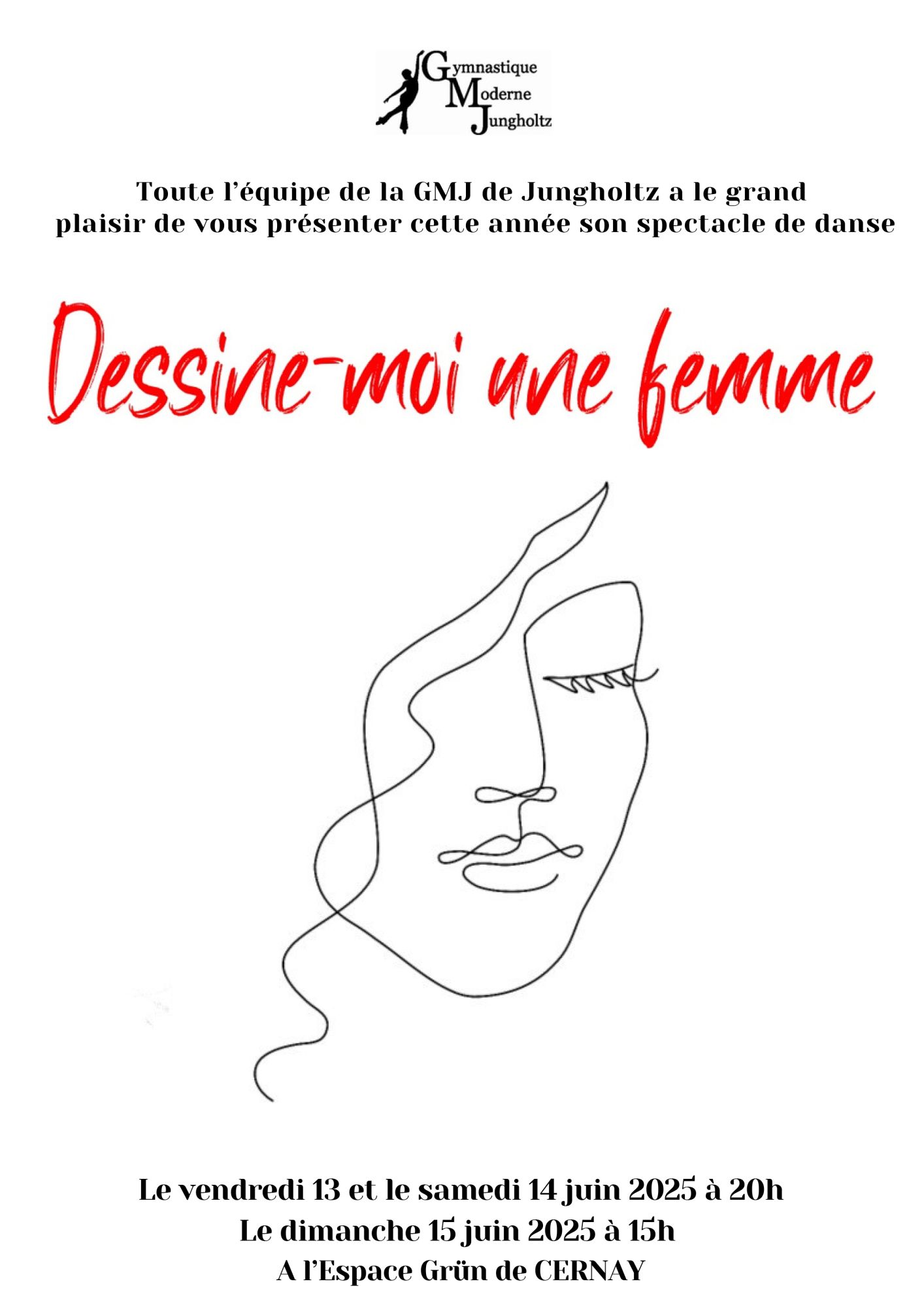 On y voit le visage d'une femme dessinée au trait rouge