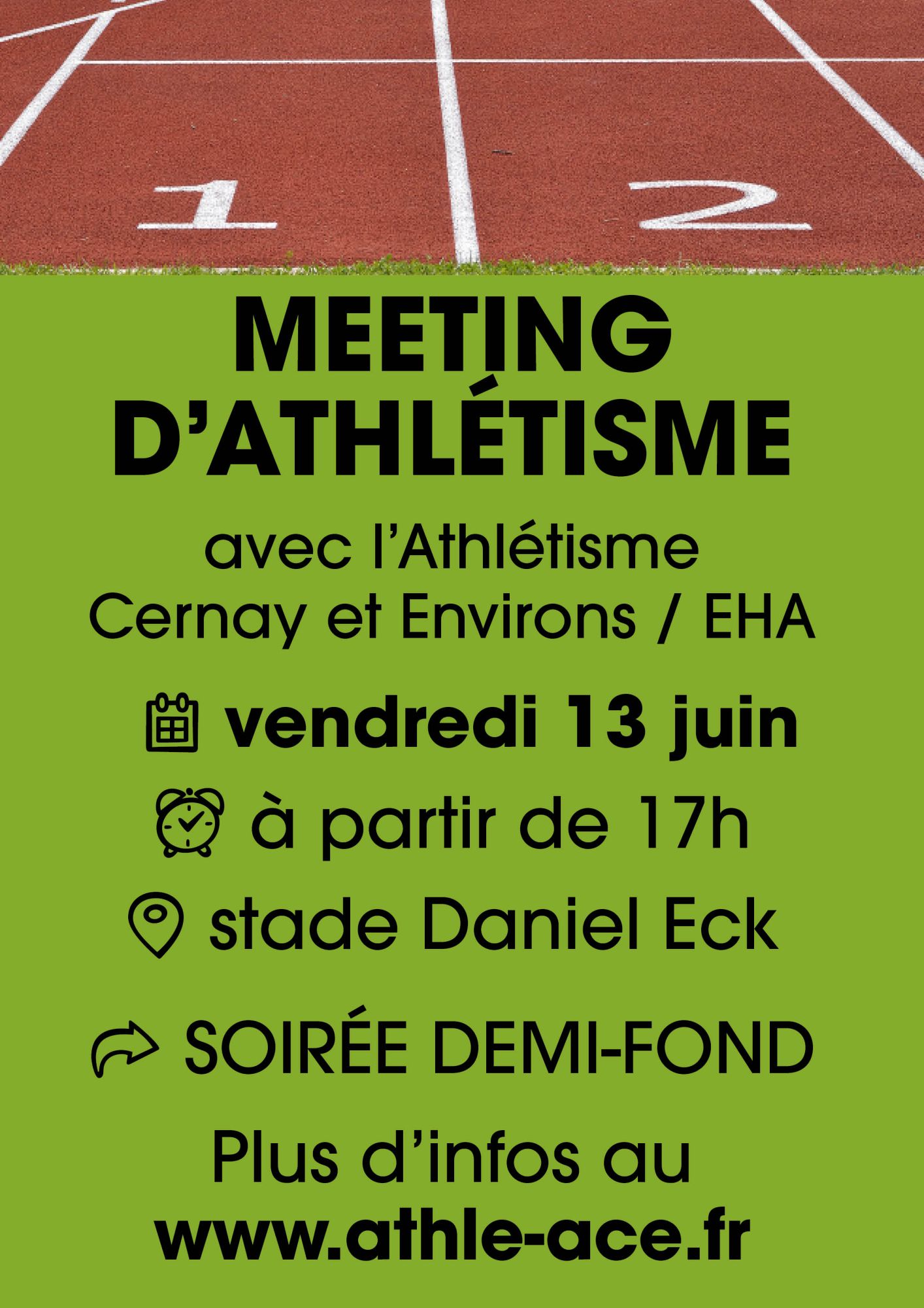 On y voit une piste d'Athlétisme