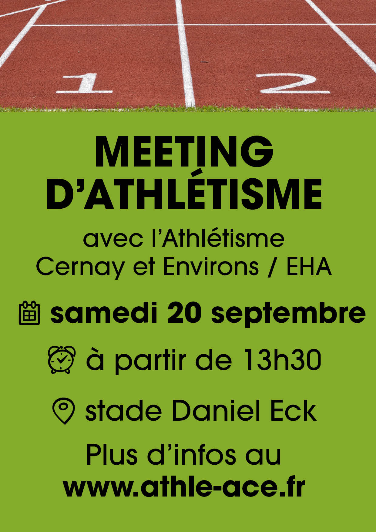 On y voit une piste d'Athlétisme