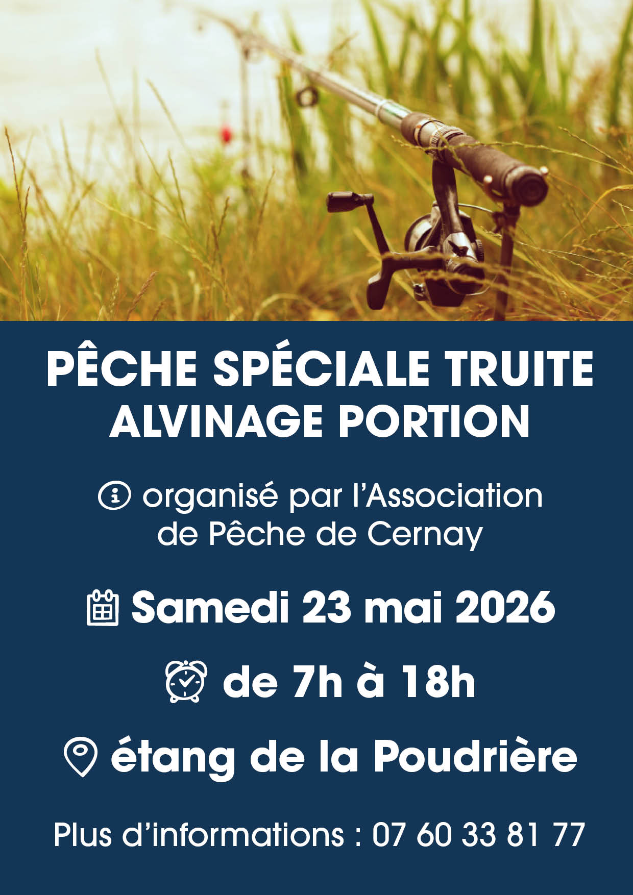 On y voit une canne &agrave; p&ecirc;che au bord de l'eau.
