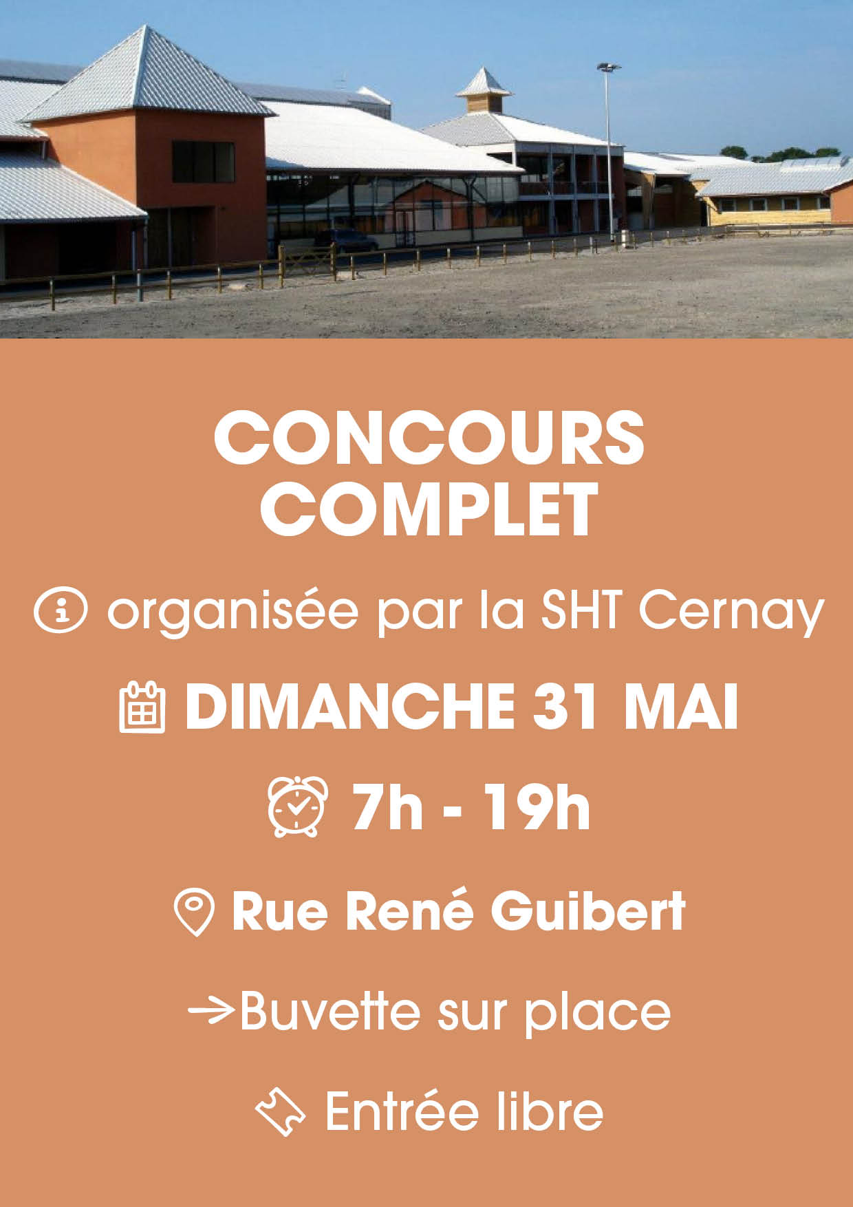 On y voit les b&acirc;timents de la Soci&eacute;t&eacute; Hippique de la Thur de Cernay.