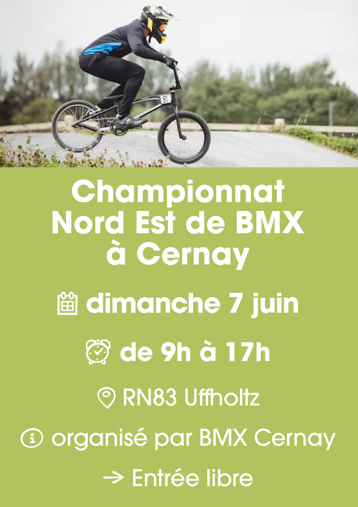 on y voit un sportif sur un v&eacute;lo BMX.