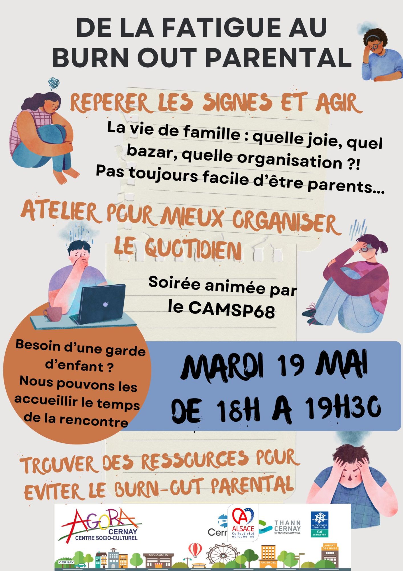 On y voit des personnages avec des t&ecirc;tes qui fument