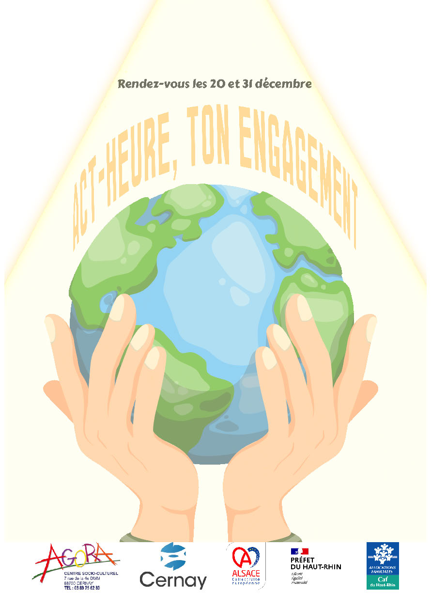 On y voit deux mains qui tiennent la terre