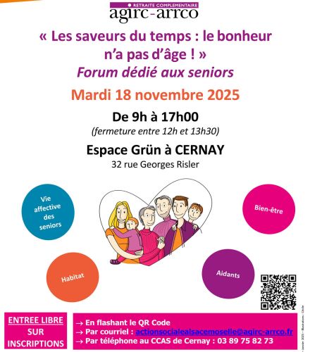 FORUM DÉDIÉ AUX SENIORS - LES SAVEURS DU TEMPS : LE BONHEUR N'A PAS D'ÂGE !
