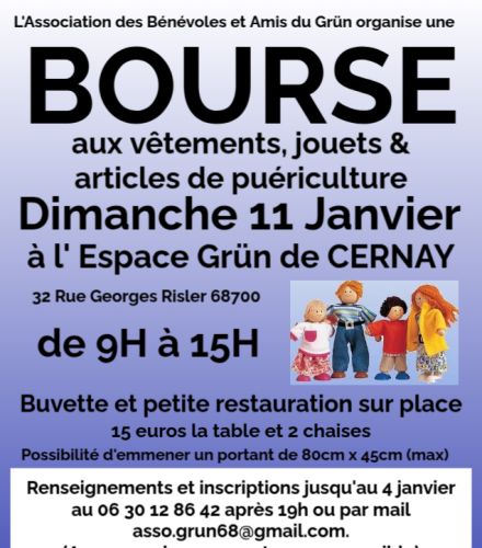 BOURSE AUX VETEMENTS - JOUETS & ARTICLES DE PUERICULTURE