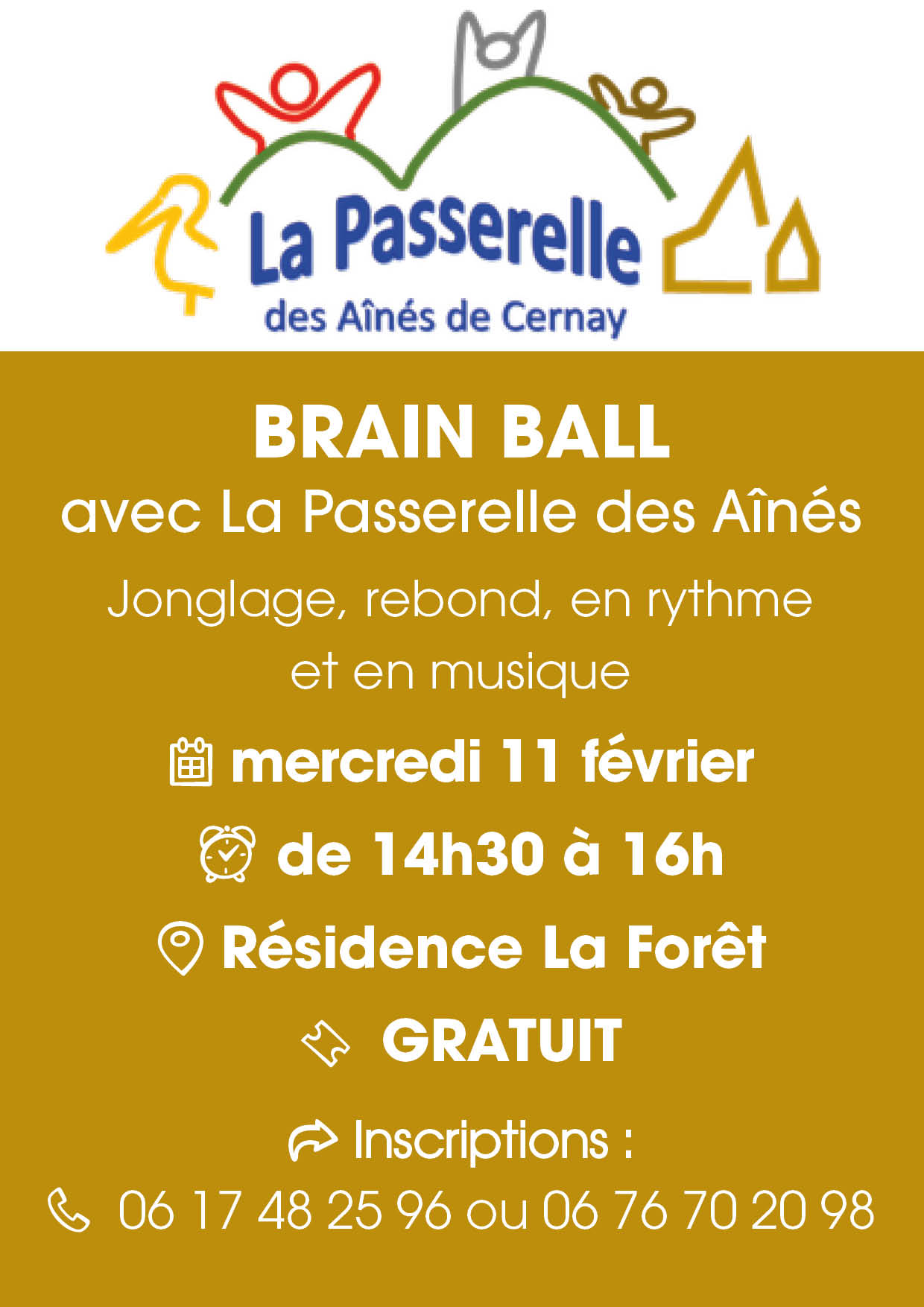 On y voit le logo de La Passerelle des A&icirc;n&eacute;s