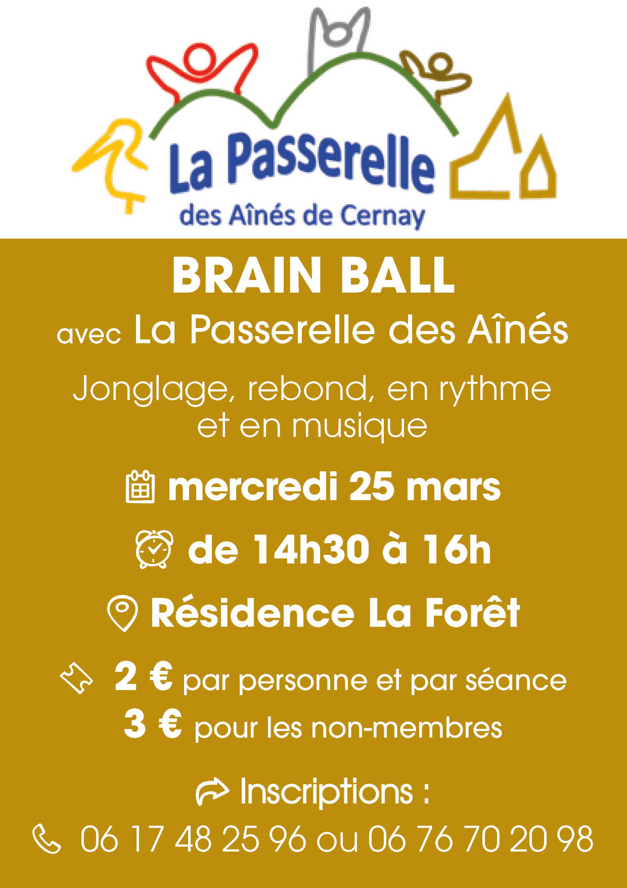 On y voit le logo de la Passerelle des A&icirc;n&eacute;s de Cernay