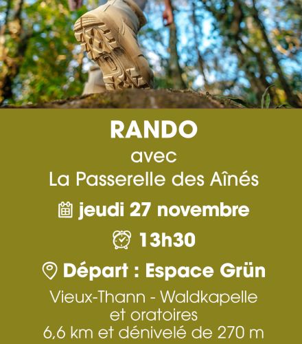 RANDO AVEC LA PASSERELLE DES AINES