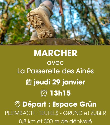 MARCHER AVEC LA PASSERELLE DES AÎNÉS