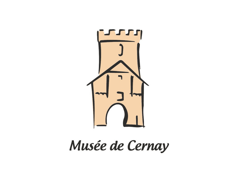 On y voit la porte de Than de la ville de Cernay, tour médiévale